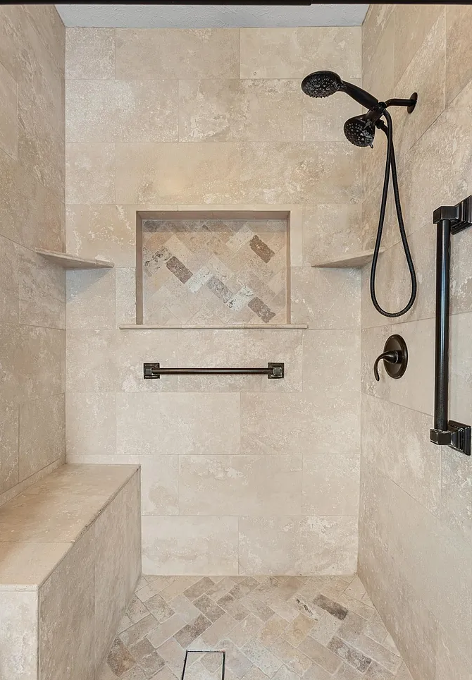 After walk-in shower