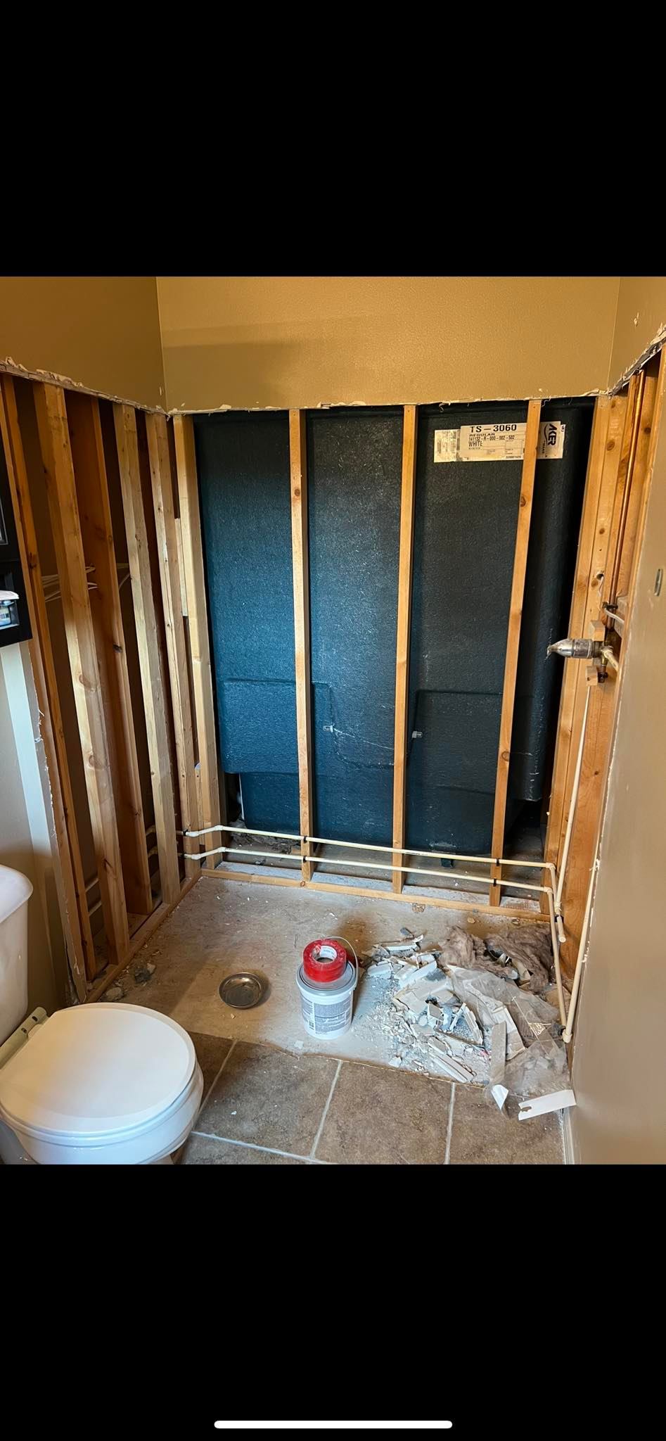 Before walk-in shower